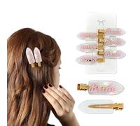 6 fermagli per capelli da sposa per addio al nubilato, colore blu e bianco, accessori per capelli da sposa, set per prepararsi con me, regalo per sposa, regalo per addio al nubilato, bomboniere per