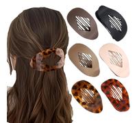 6 fermagli per capelli piatti, fermagli per capelli piatti, da donna, ideali per l'uso quotidiano e per le feste, sei colori, ideale come regalo