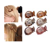 6 fermagli per capelli piatti in resina, accessori per capelli cerimonie,