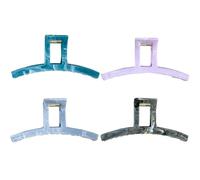 6 fermagli piatti per capelli da donna, piatti francesi, comodi, curvi, per guida sdraiata, design curvo (6Bana2)