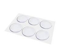 6 fermaporta da parete, trasparente, tampone in gomma, protezione da parete, buffer bianco, punti adesivi, buffer per porta, tampone elastico, autoadesivo, per pannelli in vetro, legno da parete e