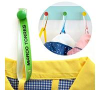 6 Fettucce per Appendere i Vestiti. Etichette Personalizzate appesa a un gancio. Nastro Tessuto per Appendere Giacche. (Verde)