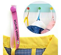 6 Fettucce per Appendere i Vestiti. Etichette Personalizzate appesa a un gancio. Nastro Tessuto per Appendere Giacche. (Rosa)