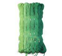 6 fili/lotto di filo da ricamo in cotone con punti simili, matasse per cucire, per realizzare un set di stoffa da cucire fai da te - Verde05