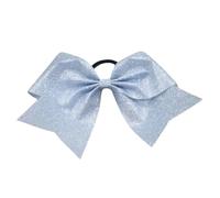 6 fiocchi for capelli da cheerleader - fiocco grande glitter oro 8 pollici con strass all-over, supporto elastico for coda di cavallo for la danza del(Color 5)