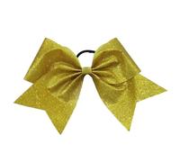 6 fiocchi for capelli da cheerleader - fiocco grande glitter oro 8 pollici con strass all-over, supporto elastico for coda di cavallo for la danza del Per Cheerleaders(Color 3)