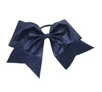 6 fiocchi for capelli da cheerleader - fiocco grande glitter oro 8 pollici con strass all-over, supporto elastico for coda di cavallo for la danza del Per Cheerleaders(Color 2)