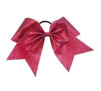 6 fiocchi for capelli da cheerleader - fiocco grande glitter oro 8 pollici con strass all-over, supporto elastico for coda di cavallo for la danza del Per Cheerleaders(Color 4)