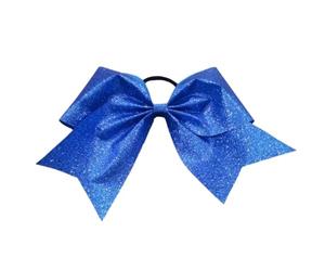 6 fiocchi for capelli da cheerleader - fiocco grande glitter oro 8 pollici con strass all-over, supporto elastico for coda di cavallo for la danza del Per Cheerleaders(Color 6)