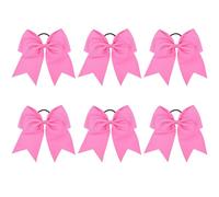 6 fiocchi per capelli da allegria, 8 pollici, nessun danno, elegante fiocco da allegria con fascia elastica per coda di cavallo, per uso quotidiano, viaggi, foto, matrimoni, stile 2