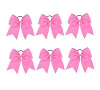 6 fiocchi per capelli da allegria, 8 pollici, nessun danno, elegante fiocco da allegria con fascia elastica per coda di cavallo, per uso quotidiano, viaggi, foto, matrimoni, stile 2