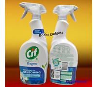 6 Flaconi Cif Spray Green Active BAGNO Profumo di Gelsomino 650ml