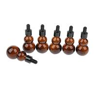 6 flaconi contagocce vuoti di zucca marrone scuro ricaricabili per olio essenziale - 20 ml, 20ml