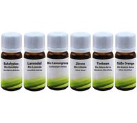 6 flaconi di olii essenziali, 100% naturali e biologici - 6 x 10 ml