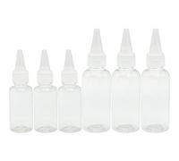6 flaconi trasparenti per condimenti da spremere, 30 ml/60 ml, bottiglie di erogazione in plastica, piccole bottiglie di erogazione per barbecue, salsa di peperoncino, liquidi, lozioni artigianali