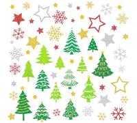 6 Fogli 225pz Adesivi Natalizi Adesivi Fiocco di Neve Albero di Natale Stelle Glitterati Decorazione Natale Stickers Brillanti per Regalo Scrapbooking Biglietti Auguri Buste Pacchetti