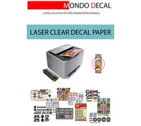 6 FOGLI A4: CARTA TRASPARENTE PER DECALCOMANIE, LASER, NON SERVE COVER-COATING