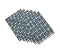 6 fogli adesivi di pannelli solari realistici in carta nera | Retro autoadesivo, texture verosimile, applicazione semplice, per scenari di modellismo e lezioni di architettura