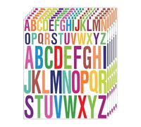 6 Fogli Adesivi Lettere Alfabeto Grandi, Adesivi Murali Lettere Alfabeto Grandi Lettere Autoadesive in Vinile Impermeabili per Artigianato, Cassette Postali (Colorato)