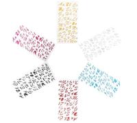 6 Fogli Adesivi Lettere e Numeri Glitter per Fai, Fogli | Autoadesivi, Combinabili Liberamente, per Vetro e Plastica, Utili per Creare Parole e Identificare Oggetti