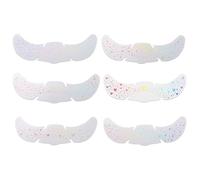 6 fogli di arredamento facciale adesivo - Frequenza glitter | | Patch di cuore a stella temporanea di lunga durata per orgoglio concerto di Halloween Festival Birthday Carnival Kids Cosplay Wedding