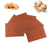 6 fogli di carta da regalo a forma di pane, carta kraft con motivo divertente, resistente all'olio e agli strappi, design rustici per pane e pane tostato, resistente all'olio per feste fai da te