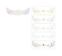 6 fogli glitter temporanei lentiggini tatuaggio viso per le donne festival e carnevale usura spiaggia gita tatuaggio riutilizzabile viso scintillante accessori