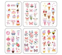 6 foglio Adesivi Per Tatuaggi A Forma Di Fiore Del Deserto, Resistenti All'Acqua E Di Lunga Durata, Ideali Per Adolescenti.