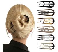6 forcine per capelli a forma di U, grandi forcine per capelli francesi, spille francesi e spille per capelli, robusti spilli per bobby per le donne, pratiche per acconciature quotidiane e look