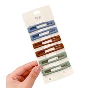 6 forcine per capelli rettangolari di colore opaco, stabili e antiscivolo, per dimagrire il viso, versatili strumenti per lo styling dei capelli