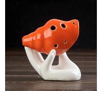6 fori Conch Ocarina Conch Shape Creativi fatti a mano portatili Principianti Regali for la festa della mamma e del papà Mini strumenti musicali (Color : Orange)