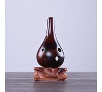 6 fori tono alto C Ocarina flauto fissione stile ceramica ceramica nera smalto fumoso flauto strumento musicale pendente principiante (Color : Brown)
