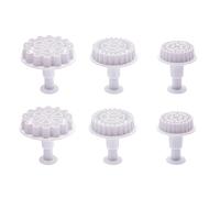 6 formine per biscotti a ingranaggi Steampunk, stampi a stantuffo 3D a forma di ingranaggio, stampi per biscotti a forma di orologio, stampi per fondente per torte, biscotti, decorazioni alimentari