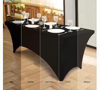 6 FT Copritavolo Rettangolare, Copri Tavolo, Coprilettino Da Massaggio, Per Feste Banchetti Eventi Salone Di Bellezza(Gray)