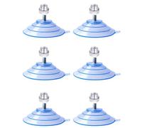 6 ganci a ventosa in vetro da 58 mm per cuscinetti, in plastica trasparente, riutilizzabili, con disco sottovuoto gommato, possono contenere fino a 2 kg, nessun residuo, compatibili con specchi