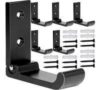 6 ganci appendiabiti pieghevoli, ganci da parete per appendere appendiabiti in ferro, antiruggine, robusta lega di alluminio, gancio per montaggio a parete con viti e ancore per chiavi, cappelli