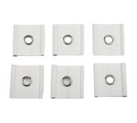 6 ganci per tende da camper per camper, ganci bianchi con presa sicura per tenda e binario di binario, accessori versatili per campeggio all'aperto (bianco)