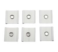 6 ganci per tende da camper per rimorchi, ganci bianchi per appendere vestiti e attrezzature, accessori per tende a rullo con presa sicura, per vita all'aperto (bianco)