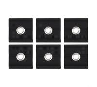 6 ganci per tende da camper per rimorchi, ganci bianchi per appendere vestiti e attrezzature, accessori per tende a rullo con presa sicura, per vita all'aperto (nero)