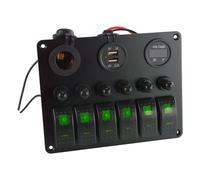 6 Gang Combination On/Off Rocker Switch Panel Fit For Car Truck Marine Boat