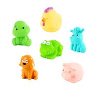 6 giocattoli da bagno per bambini a partire da 1 anno, giocattolo per vasca da bagno, giocattolo acquatico per bambini, giocattolo galleggiante in gomma, giocattolo animale, giocattolo per bambini,