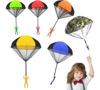 6 giocattoli per paracadutisti, giochi di compleanno per bambini, perfetti per divertimento all'aperto, feste di compleanno per bambini e sacchetti regalo - entusiasma i bambini con avventure in volo