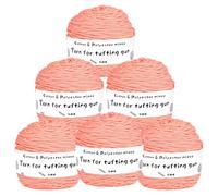 6 gomitoli di filato tuftato per pistola tufting, ago da perforazione, filato misto cotone e poliestere delicato sulla pelle per lavorare a maglia maglioni, filo a 8 capi, 6,7 once per gomitolo