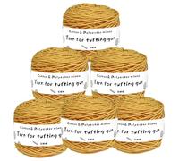 6 gomitoli di filato tuftato per pistola tufting, ago da perforazione, filato misto cotone e poliestere delicato sulla pelle per lavorare a maglia maglioni, filo a 8 capi, 6,7 once per gomitolo