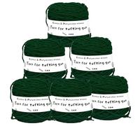 6 gomitoli di filato tuftato per pistola tufting, ago da perforazione, filato misto cotone e poliestere delicato sulla pelle per lavorare a maglia maglioni, filo a 8 capi, 6,7 once per gomitolo