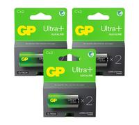 6 GP Ultr Alkaline G-Tech LR14 C Batteria Lunga Durata Blister Scadenza 2033