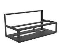 6 GPU Open Mining Rig Frame, Mining Case Rack Staffa for Crypto Coin Currency Mining Ethereum Mining Rig per ATX per Rack Bitcoin 500X240x268mm, Nero