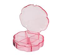 6 Grids Petals Nails Art Decorations Storage Container Rhinestones Storage Box for Rhinestones Bead Rings Clear Plastic Organizer Box