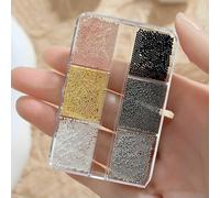 6 griglie di cristalli trasparenti per unghie, diamanti, di lusso, a forma di cuore, quadrate, per nail art, pietre per unghie in vetro scintillante, fai da te, ciondoli-ZB71-5