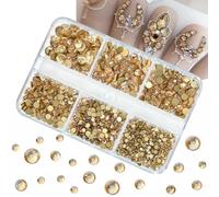 6 griglie di cristalli trasparenti per unghie, diamanti, quadrate, di lusso, a forma di cuore, per nail art, pietre per unghie in vetro scintillante, fai da te, ciondoli-ZB017-05